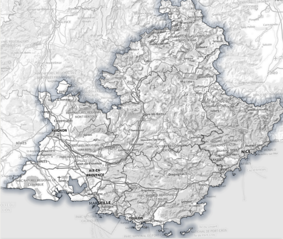 Carte territoire PACA