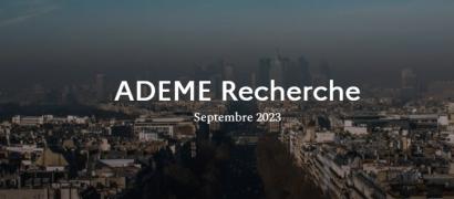 Ademe Lettre Recherche Qualité de l'air 